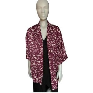🆕Lucky Brand Floral Bloom Robe Light Red Size S